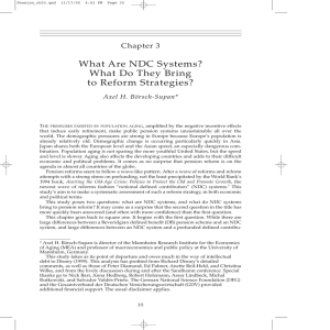 What Are NDC Systems? What Do They Bring to Reform Strategies? Chapter 3