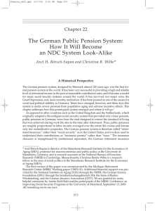 The German Public Pension System: How It Will Become Chapter 22