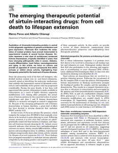 The emerging therapeutic potential of sirtuin-interacting drugs: from cell