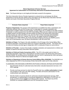 Illinois Department of Human Services Agreement for Authorization to Provide