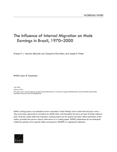 The Influence of Internal Migration on Male Earnings in Brazil, 1970–2000