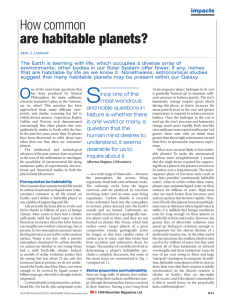 How common are habitable planets? impacts