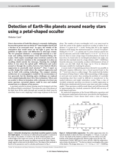 Detection of Earth-like planets around nearby stars using a petal-shaped occulter