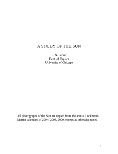 A STUDY OF THE SUN
