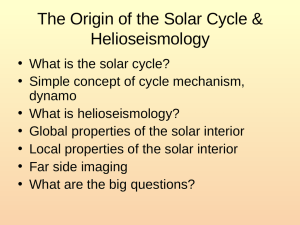 The Origin of the Solar Cycle &amp; Helioseismology
