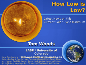 How Low is Low? Tom Woods LASP / University of