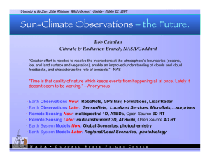 Sun-Climate Observations the Future.! –