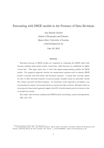 Forecasting with DSGE models in the Presence of Data Revisions