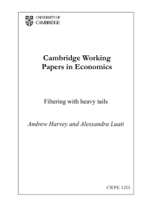 Cambridge Working Papers in Economics  Filtering with heavy tails