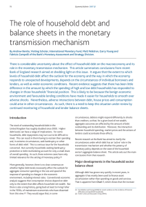 The role of household debt and balance sheets in the monetary