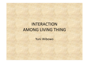 INTERACTION AMONG LIVING THING Yuni Wibowo