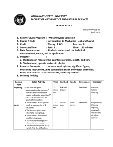 YOGYAKARTA STATE UNIVERSITY FACULTY OF MATHEMATICS AND NATURAL SCIENCES  LESSON PLAN 1