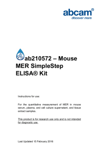 ab210572 – Mouse MER SimpleStep ELISA® Kit