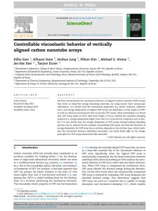 Controllable viscoelastic behavior of vertically aligned carbon nanotube arrays Kilho ,