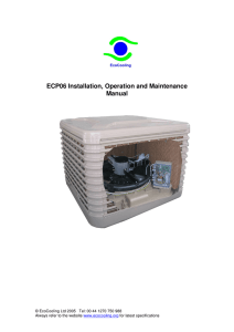 ECP06 Installation, Operation and Maintenance Manual