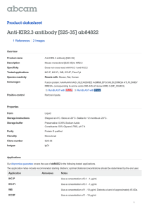 Anti-KIR2.3 antibody [S25-35] ab84822 Product datasheet 1 References 2 Images