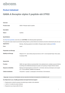 GABA A Receptor alpha 5 peptide ab137922 Product datasheet Overview Product name