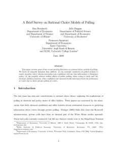 A Brief Survey on Rational Choice Models of Polling