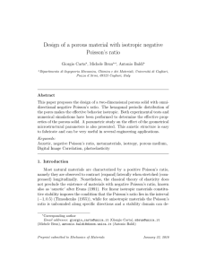 Design of a porous material with isotropic negative Poisson’s ratio Giorgio Carta