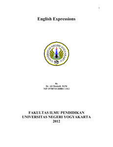 English Expressions  FAKULTAS ILMU PENDIDIKAN UNIVERSITAS NEGERI YOGYAKARTA