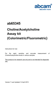 ab65345 ) Choline/Acetylcholine Assay kit