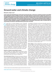 Ground water and climate change et al.