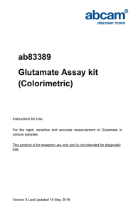 ab83389 Glutamate Assay kit (Colorimetric)