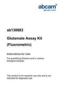 ab138883 Glutamate Assay Kit (Fluorometric) Instructions for Use