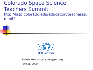 Colorado Space Science Teachers Summit  mmit/