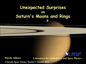Unexpected Surprises Saturn's Moons and Rings on Nicole Albers