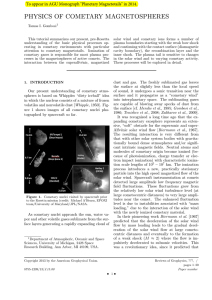 PHYSICS OF COMETARY MAGNETOSPHERES