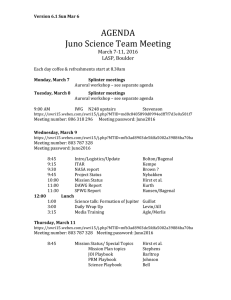 AGENDA Juno	Science	Team	Meeting  March	7-11,	2016