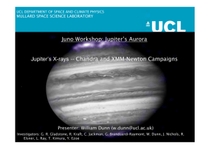 Juno Workshop: Jupiter’s Aurora  Jupiter’s X-rays -- Chandra and XMM-Newton Campaigns Presenter: