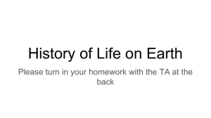History of Life on Earth back