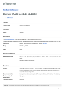 Human EAAT2 peptide ab41752 Product datasheet 1 References Overview
