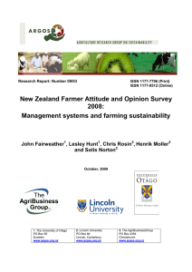 New Zealand Farmer Attitude and Opinion Survey 2008: