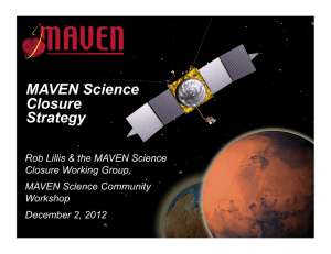 MAVEN Science Closure Strategy