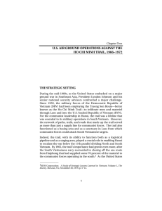 U.S. AIR GROUND OPERATIONS AGAINST THE HO CHI MINH TRAIL, 1966–1972