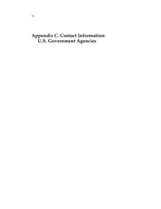 Appendix C. Contact Information: U.S. Government Agencies 74