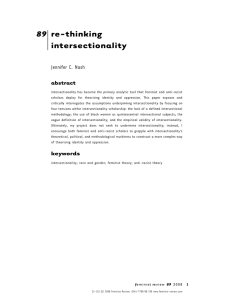 re-thinking intersectionality 89