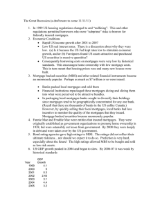 The Great Recession (a draft more to come 11/11/11)