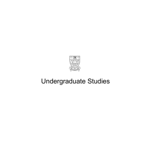Undergraduate Studies NO US SOMMES