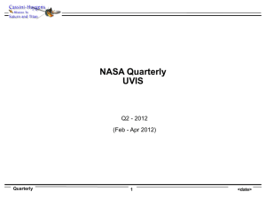 NASA Quarterly UVIS Q2 - 2012 (Feb - Apr 2012)