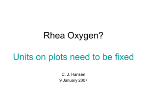 Rhea Oxygen? Units on plots need to be fixed C. J. Hansen