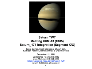 Saturn TWT Meeting XXM-13 (#185) Saturn_171 Integration (Segment K/O)
