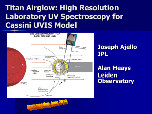 Titan Airglow: High Resolution Laboratory UV Spectroscopy for Cassini UVIS Model Joseph Ajello
