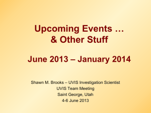 Upcoming Events … &amp; Other Stuff – January 2014 June 2013