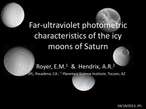Far-ultraviolet photometric characteristics of the icy moons of Saturn Royer, E.M.