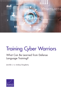 Training Cyber Warriors What Can Be Learned from Defense Language Training?