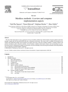 Meshless methods: A review and computer implementation aspects Vinh Phu Nguyen